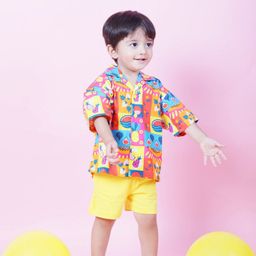 Ola! Otter Kids Antimicrobial Organic Cotton Relaxed Fit Shorts-image-75