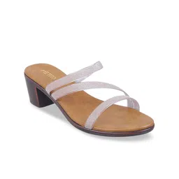 Metro Women Muted Gold-Toned Solid Heels-39