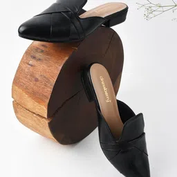 DressBerry Black Pointed Toe Mules-45