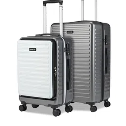 Assembly Set Of 2 Textured Hard Cabin-Sized Medium-Sized Trolley Bags 40L 60L-5