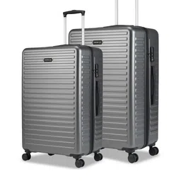 Assembly Set Of 2 Textured Hard Medium-Sized Large-Sized Trolley Bags 60L 85L-60
