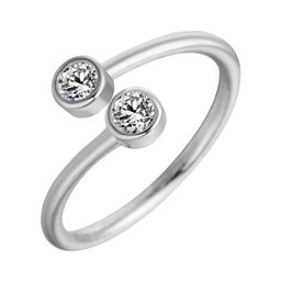 MYKI Silver-Plated CZ-Studded Adjustable Ring-38