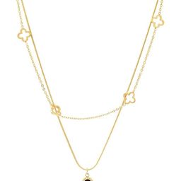 MYKI Gold-Plated Stainless Steel CZ-Studded Pendant With Chain-image-8