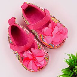 Baby Moo Kids-Girls Floral Applique Cotton Booties-image-87