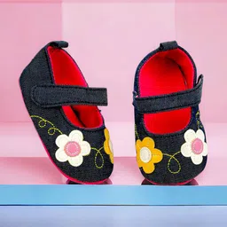 Baby Moo Kids-Girls Floral Cotton Booties-82