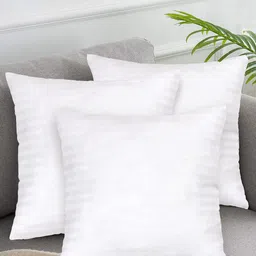 Clasiko Set Of 3 White Striped Square Cushion Inserts-29