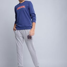 Nautica Boys Grey Solid Pure Cotton Joggers-image-55