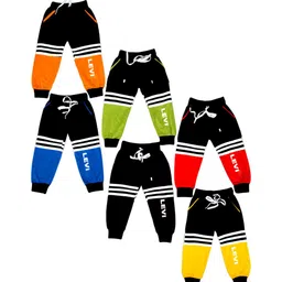 BAESD Infants Pack Of 6 Colourblocked Dri-FIT Cotton Joggers-image-28