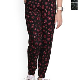 BAESD Girls Pack Of 3 Printed Cotton Joggers-image-18