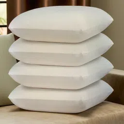 Sleepsia Set of 4 White Solid Cotton Pillows-21