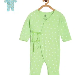 The Mom Store Infants Pack Of 2 Printed Cotton Rompers-image-93