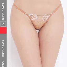 N-Gal Pack Of 2 Self Design Anti-Odour Thong Briefs-image-77