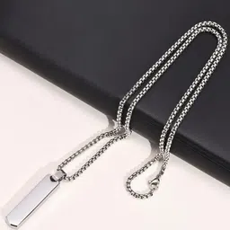 Fashion Frill Bar-Shaped Pendant With Chain-image-94