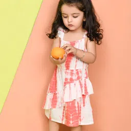 Beebay Tie-Dye Asymmetric Frill Dress-image-97