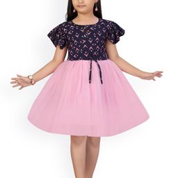 Aarika Violet & Pink Floral Fit & Flare Dress-picture-51