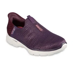 Skechers Women Purple Mesh Walking Non-Marking Shoes-image-30