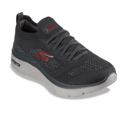 Skechers Men Charcoal Mesh Walking Non-Marking Shoes-12