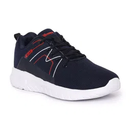 Paragon Men Navy Blue Mesh Running Non-Marking Shoes-picture-1