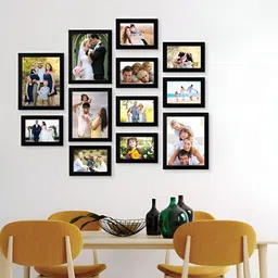 Stuthi Arts Black 12 Pieces Wooden Wall Photo Frames Set-image-68