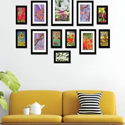 Stuthi Arts Black 12 Pieces Wood Wall Photo Frames-image-67