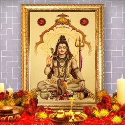 Hawai 24K Gold Plated Lord Shiva Religious Wall Photo Frames-picture-26