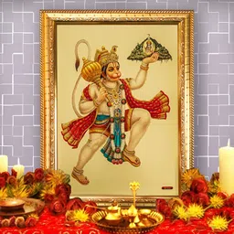 Hawai Gold Plated Shree Bajrang Bali Hanuman Religious Wall Photo Frames-picture-13