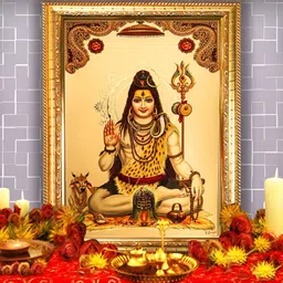 Hawai 24K Gold Plated Lord Shiva Religious Wall Photo Frames-picture-51
