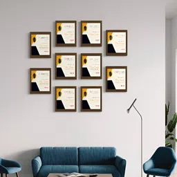 Stuthi Arts Brown 10 Pieces Wooded Wall Photo Frames-36