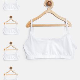 Marks & Spencer Girls Pack of 5 Bralette Pure Cotton Tops-image-44