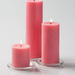Aromatic Fables Pink 3 Pieces Mogra Fragrance Wax Pillar Candles-35