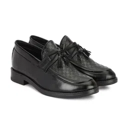 SHOZANIA Men Textured Leather Formal Loafers-picture-40