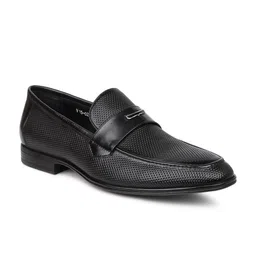 ATESBER by Inc.5 Men Black Solid Leather Formal Slip-On Shoes-image-89