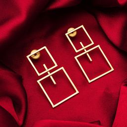aadita Gold-Plated Drop Earrings-35