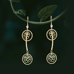 Adwitiya Collection 24CT Gold Plated Drop Earrings-58