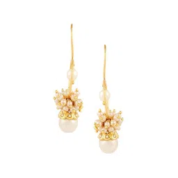 Adwitiya Collection Gold-Plated Classic Drop Earrings-10