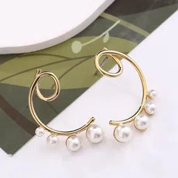 KRYSTALZ Gold-Plated Circular Drop Earrings-16