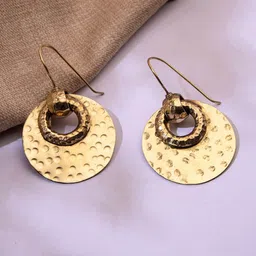 Studio One Love Brass-Plated Circular Drop Earrings-image-29