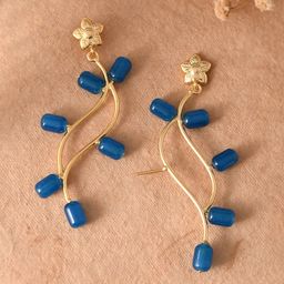 Silvermerc Designs Gold-Plated Circular Drop Earrings-85