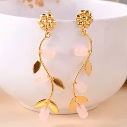 Silvermerc Designs Gold-Plated Circular Drop Earrings-82