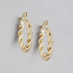 Forever New Acacia Twist Gold-Plated Circular Hoop Earrings-picture-29