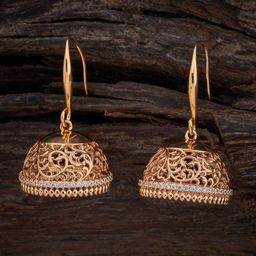 Kushal's Fashion Jewellery Gold-Plated Dome Shaped Jhumkas-image-54