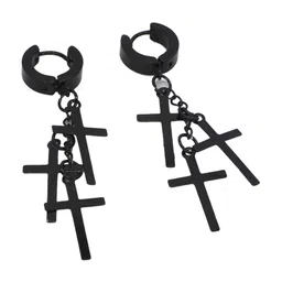 VIEN Unisex Cross Drop Earrings-19