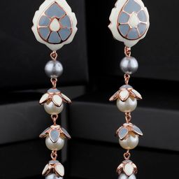 Estele Rose Gold-Plated Drop Earrings-image-17