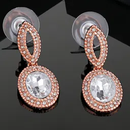 Estele Rose Gold-Plated Drop Earrings-20