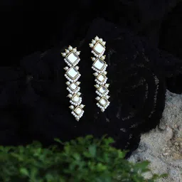 BeAbhika Artificial Stones Studded Drop Earrings-41