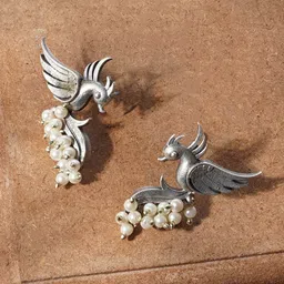 TEEJH Artificial Beaded Animal Shaped Drop Earrings-picture-15