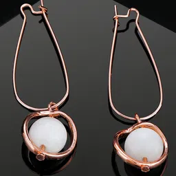 Estele Rose Gold-Plated Classic Drop Earrings-image-58