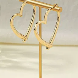 fabula Heart Shaped Hoop Earrings-30