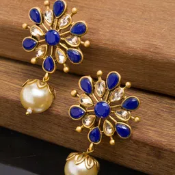 PANASH Gold-Plated Floral Drop Earrings-8