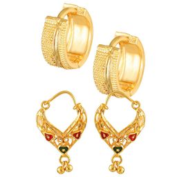 Vighnaharta Floral Hoop Earrings-image-62
